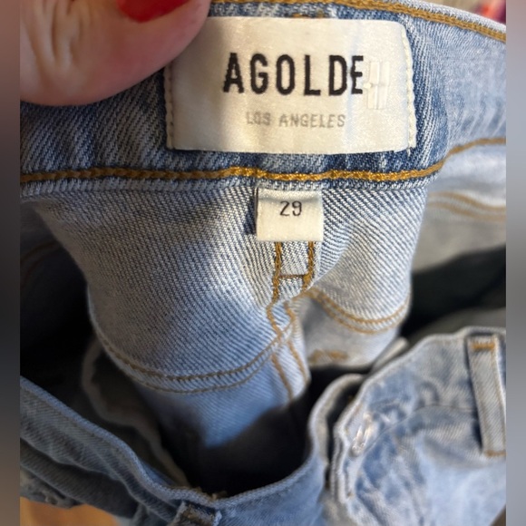 AGOLDE Toni High-Rise Slim Denim Jean in Daylight Light Wash Size 29 - Picture 7 of 7